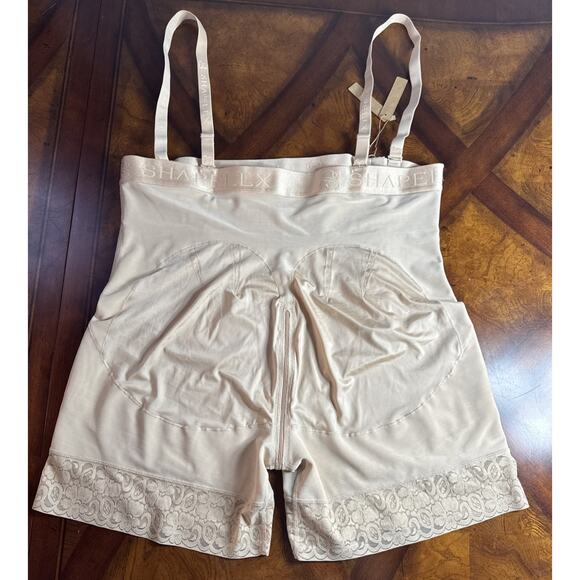 SHAPELLX Tummy Control Shapewear One Piece Shorts Side Zipper Body Shaper 6XL - Picture 4 of 10